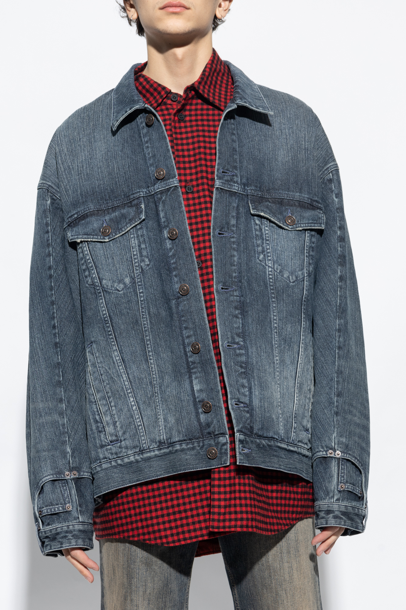 Mens balenciaga discount denim jacket